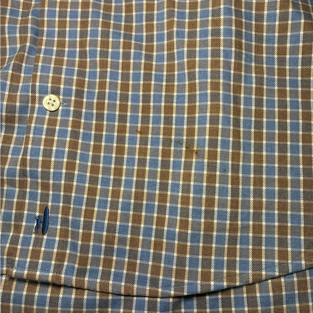Lot of 2 johnnie-O Prep-Formance Gingham Button Down Shirts Mens XXL Purple Blue - Picture 11 of 11